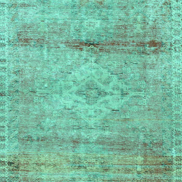 Medallion Turquoise Traditional Rug, tr3779turq