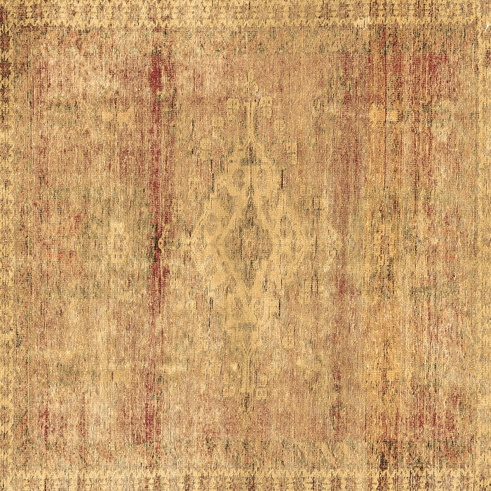 Square Medallion Brown Traditional Rug, tr3779brn