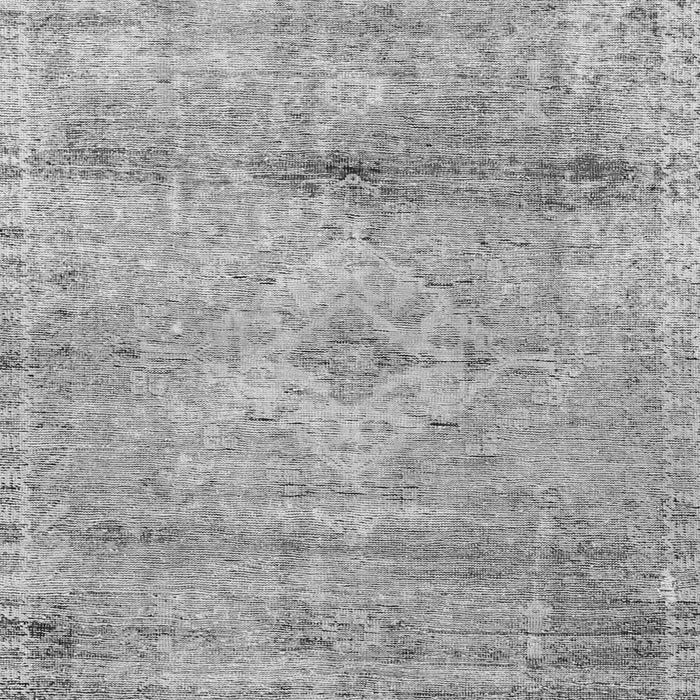 Serging Thickness of Machine Washable Medallion Gray Traditional Rug, wshtr3779gry