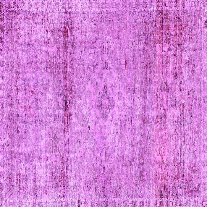 Square Medallion Purple Traditional Rug, tr3779pur