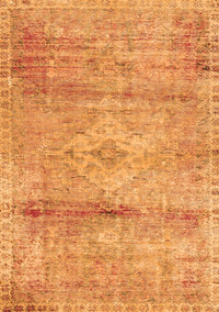 Medallion Orange Traditional Rug, tr3779org