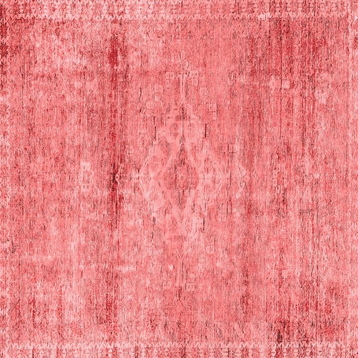 Machine Washable Medallion Red Traditional Rug, wshtr3779red
