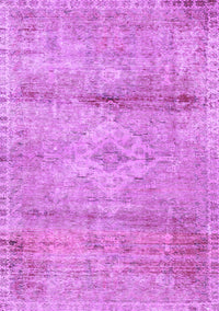 Medallion Purple Traditional Rug, tr3779pur