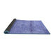 Sideview of Medallion Blue Traditional Rug, tr3779blu