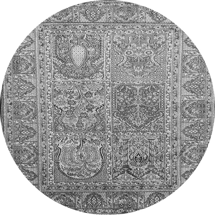 Machine Washable Persian Gray Traditional Rug, wshtr377gry