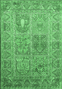 Persian Emerald Green Traditional Rug, tr377emgrn
