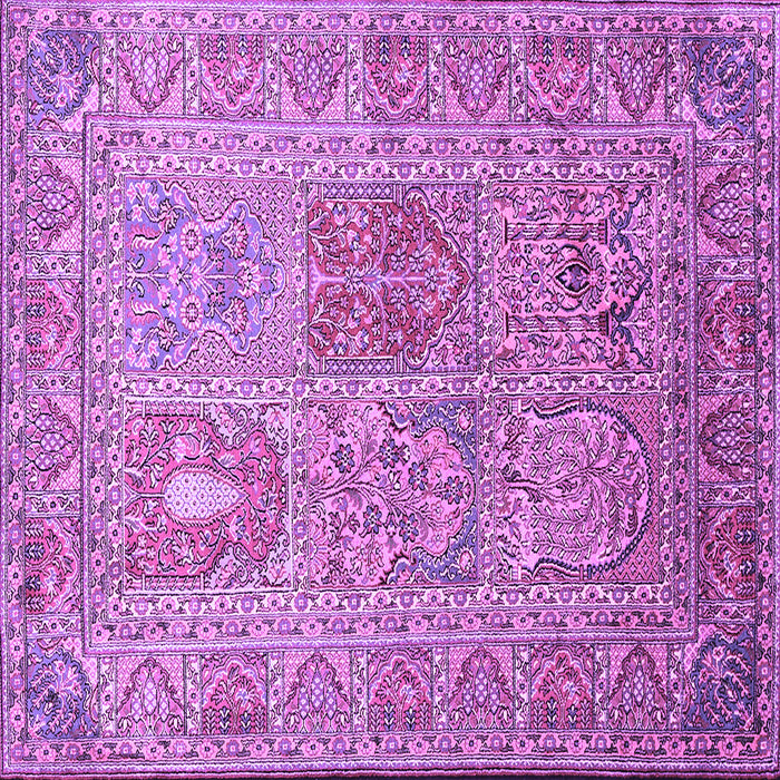 Square Persian Purple Traditional Rug, tr377pur