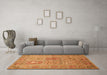 Machine Washable Persian Orange Traditional Area Rugs in a Living Room, wshtr377org