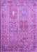 Machine Washable Persian Purple Traditional Area Rugs, wshtr377pur