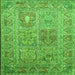 Serging Thickness of Persian Green Traditional Rug, tr377grn
