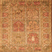 Serging Thickness of Persian Orange Traditional Rug, tr377org
