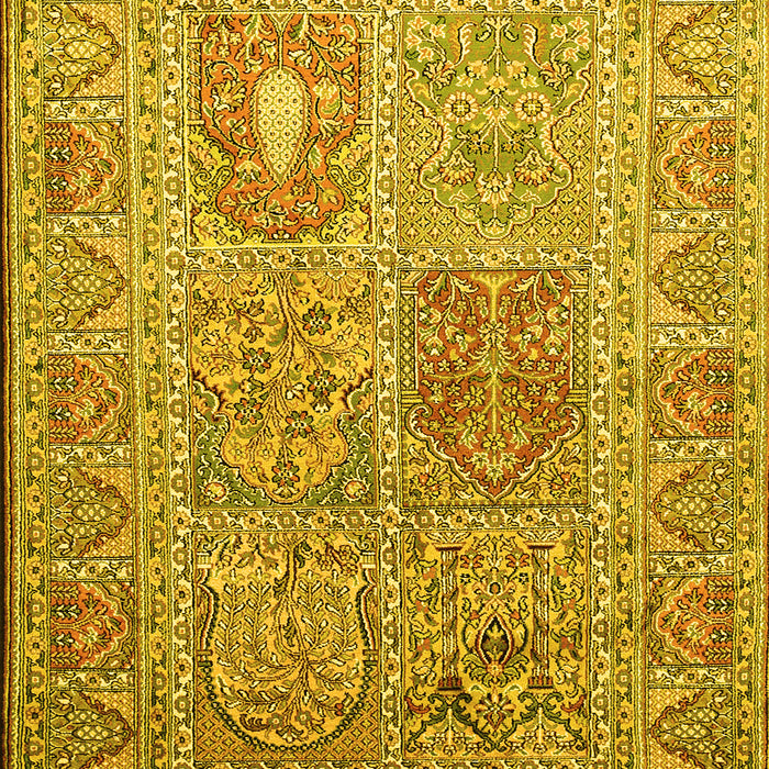 Machine Washable Persian Yellow Traditional Rug, wshtr377yw