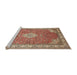 Sideview of Machine Washable Traditional Brown Rug, wshtr378