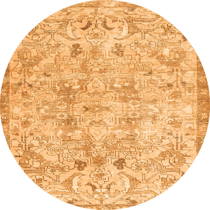 Square Persian Orange Traditional Rug, tr3780org