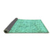 Sideview of Persian Turquoise Traditional Rug, tr3780turq