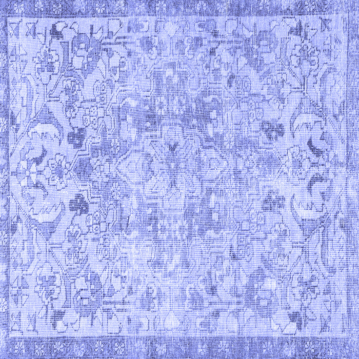 Square Persian Blue Traditional Rug, tr3780blu