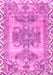 Machine Washable Persian Pink Traditional Rug, wshtr3781pnk