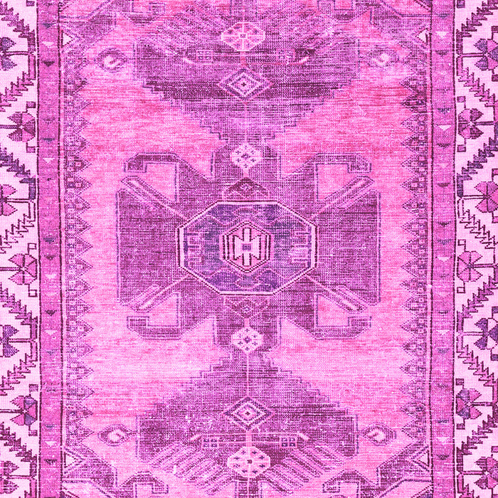 Machine Washable Persian Pink Traditional Rug, wshtr3781pnk