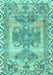 Machine Washable Persian Turquoise Traditional Area Rugs, wshtr3781turq