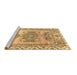 Sideview of Machine Washable Persian Brown Traditional Rug, wshtr3781brn