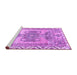 Sideview of Machine Washable Persian Purple Traditional Area Rugs, wshtr3781pur