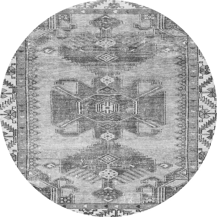 Square Persian Gray Traditional Rug, tr3781gry