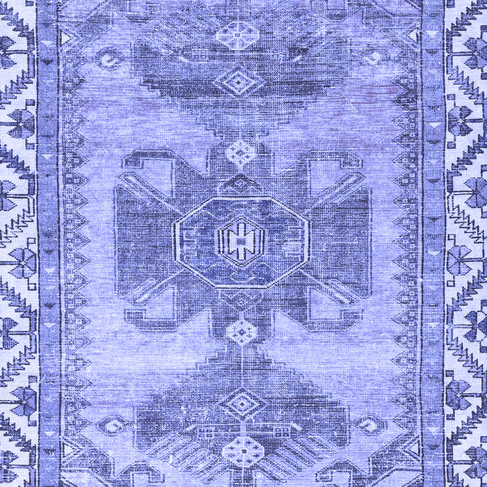 Machine Washable Persian Blue Traditional Rug, wshtr3781blu