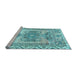 Sideview of Machine Washable Persian Light Blue Traditional Rug, wshtr3781lblu