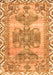 Serging Thickness of Machine Washable Persian Orange Traditional Area Rugs, wshtr3781org