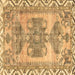 Square Persian Brown Traditional Rug, tr3781brn