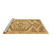 Sideview of Machine Washable Persian Brown Traditional Rug, wshtr3782brn