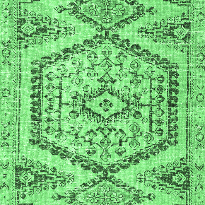 Machine Washable Persian Emerald Green Traditional Area Rugs, wshtr3782emgrn