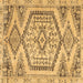 Square Persian Brown Traditional Rug, tr3782brn