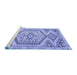 Sideview of Machine Washable Persian Blue Traditional Rug, wshtr3782blu