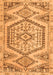 Serging Thickness of Machine Washable Persian Orange Traditional Area Rugs, wshtr3782org