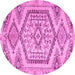 Round Persian Pink Traditional Rug, tr3782pnk