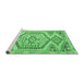 Sideview of Machine Washable Persian Emerald Green Traditional Area Rugs, wshtr3782emgrn