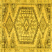 Square Persian Yellow Traditional Rug, tr3782yw