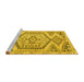 Sideview of Machine Washable Persian Yellow Traditional Rug, wshtr3782yw