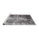 Sideview of Machine Washable Traditional Gray Rug, wshtr3783