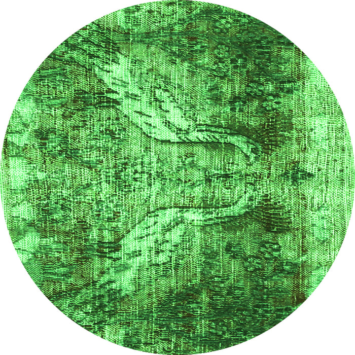 Machine Washable Persian Green Traditional Area Rugs, wshtr3783grn