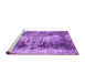 Sideview of Machine Washable Persian Purple Traditional Area Rugs, wshtr3783pur