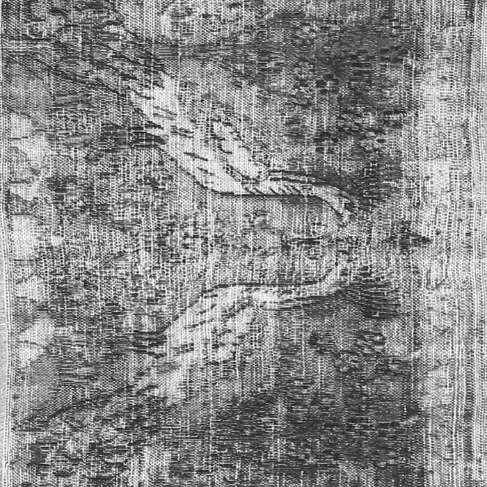 Round Machine Washable Persian Gray Traditional Rug, wshtr3783gry