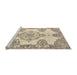 Sideview of Machine Washable Traditional Dark Almond Brown Rug, wshtr3784