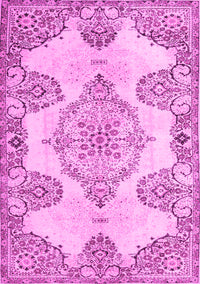 Medallion Pink Traditional Rug, tr3784pnk