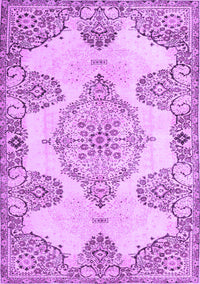 Medallion Purple Traditional Rug, tr3784pur