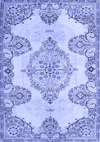 Medallion Blue Traditional Rug, tr3784blu