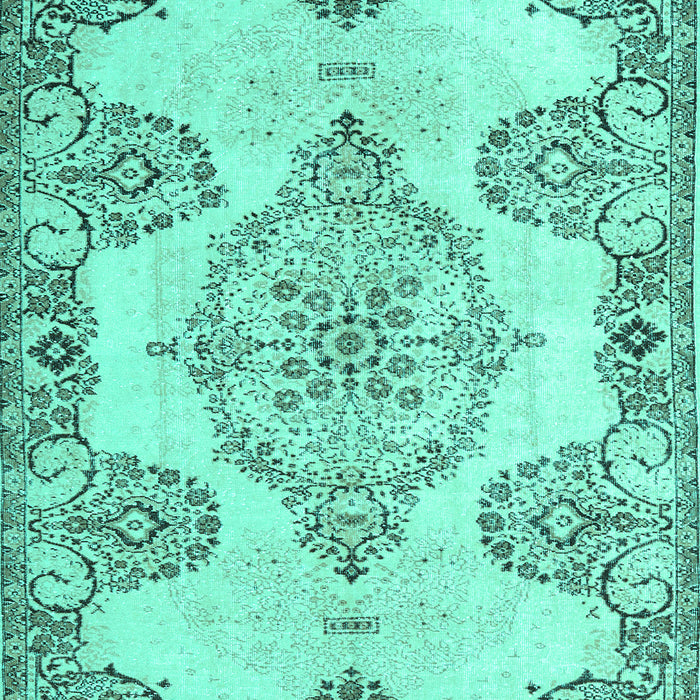 Medallion Turquoise Traditional Rug, tr3784turq