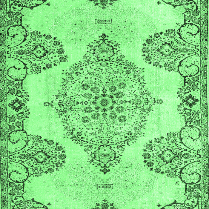 Medallion Emerald Green Traditional Rug, tr3784emgrn