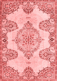 Medallion Red Traditional Rug, tr3784red